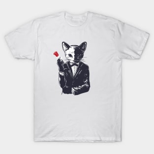 mafia cat character T-Shirt